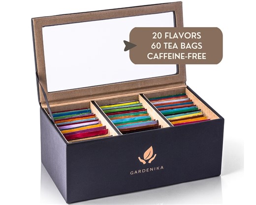 Herbal Tea Sampler: 60 Caffeine-free Tea Bags, 15 Flavors - Gift Box - Etsy