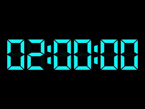 SILENT - 2 Hour Countdown Timer with Chapters - LCD Bold - Blue - 120 Minute