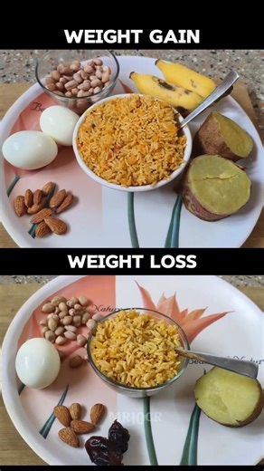 Calories decide your Body - not the Food #shorts #weightloss #weightgain #breakfast #healthyfood