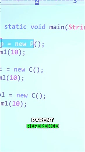 Method Overloading: Parent vs. Child Reference Explained #shorts