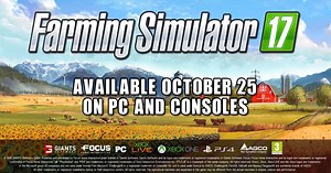 Tend to the animals of Farming Simulator 17! There are more options for farmers than ever before, with the possibility to keep cows, sheep, chickens and, for the first time in the series, pigs! Out 25th Oct for PS4, Xbox One and PC. | Five Star Games