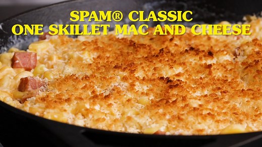 8.3K views · 252 reactions | It’s time you upgraded to the latest version of Mac and Cheese. Hearty chunks of fried SPAM® Classic are tossed with creamy, cheesy macaroni and topped with toasted breadcrumbs. This easy one skillet meal is Mac 2.0: https://www.spam.com/recipes/spam-classic-one-skillet-mac-and-cheese #NationalMacAndCheeseDay | SPAM | Facebook