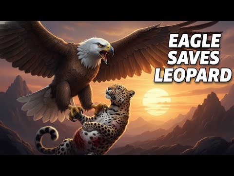 Animal Rescue: Eagle Saves a Pregnant Injured Leopard in Time 🦅🦁⏳