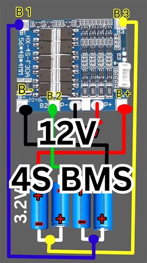 4S 12V BMS Wiring Diagram