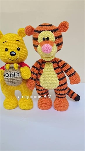 Winnie pooh y tigger #crochet #facil #winniepooh #tigger #amigurumi