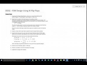 DD5E FSM Design Using JK Flip Flops