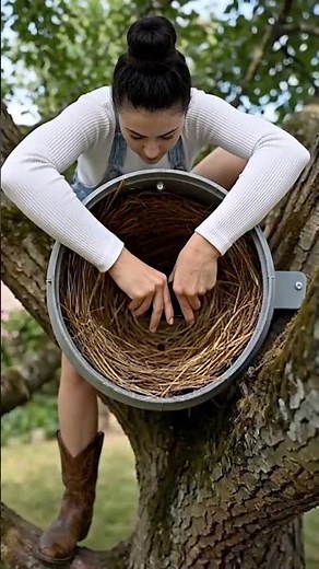 You Won't Believe What This Hidden Camera Caught! 🤯🐣 #shorts #nature #upcycling