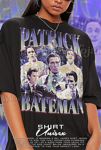 Patrick Bateman Shirt, 90s Vintage Retro Bootleg Patrick Bateman T-shirt, Cult Cinema Graphic Tee, Psychotic Aesthetic Shirt - Etsy