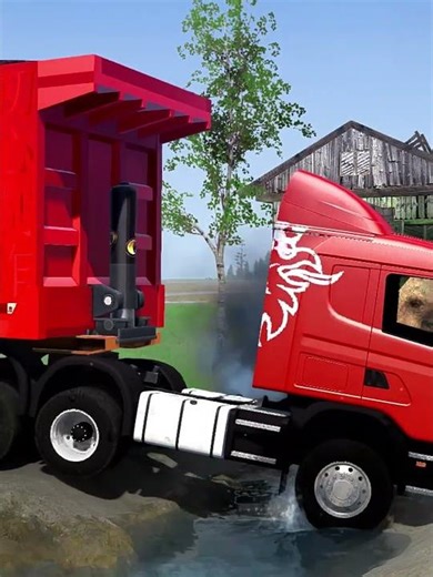 Spintires：MudRunner Truck mod Gameplay Ep484 #spintires #mudrunner #simulation #drivingskills