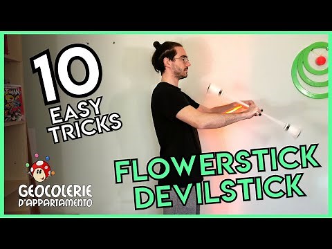 10 Easy Flower/Devil Stick Tricks (beginner tutorial)