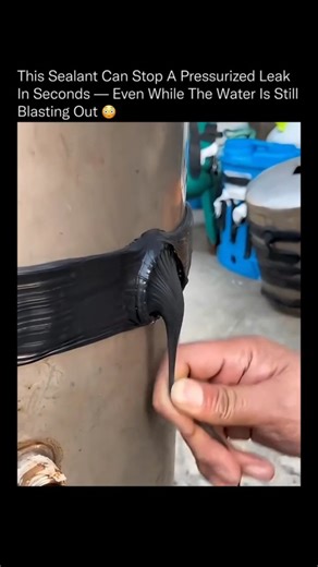 Tech Inventions on Instagram: "Link in bio 👉 A leak under heavy pressure looks impossible to stop until you see how advanced sealants are engineered to react the moment they touch water 🔧💧 This type of sealant uses a high-viscosity polymer formula that forces water aside instantly, allowing it to grip directly onto metal even when the surface is fully saturated. Instead of needing the pipe to dry, the material begins curing on contact and thickens fast enough to close the gap before more wate