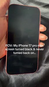 iPhone 17 Pro Max Black Screen Fix Attempts — Still Dead