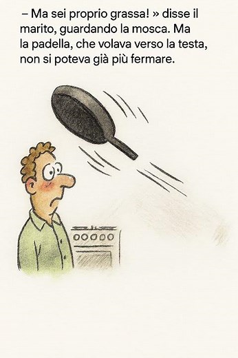Ma sei proprio grassa! disse il marito, guardando la mosca