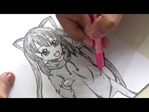 Tutorial Cara Menggambar Anime (FanArt) - Kawaii Neko Girl