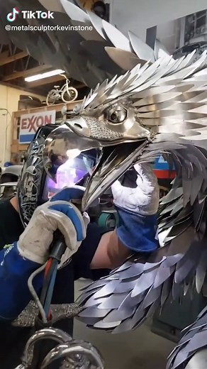 Metal Earth American Bald Eagle Sculpture | Welder Artist Commission
