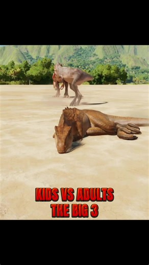 Kids vs Adults: The Big 3 in Jurassic World Evolution 3