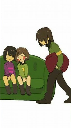 Kris Puts Frisk and Chara to Sleep! Undertale Comic Dub! #Undertale #Shorts