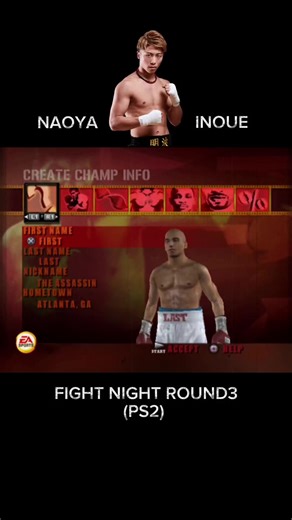 How to create Naoya Inoue in Fight Night Round 3 (PS2)? #fightnoghtround3ps2 #aehtersx2 #naoyainoue #fyp
