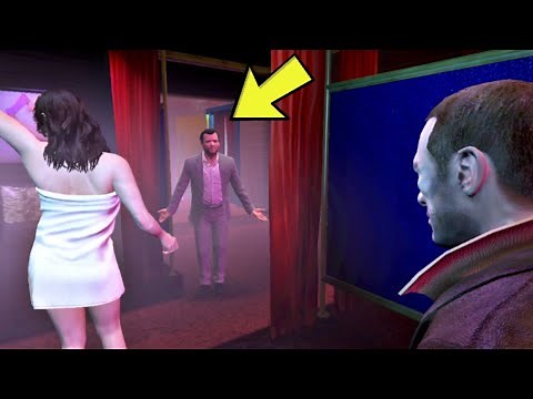 GTA 5 - What Niko Bellic and Amanda Do In The Strip Club in GTA 5? (Michael Caught Them)
