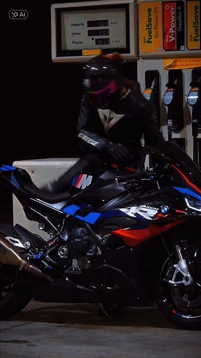 Need some gas at night ⛽️ The Biker Code #bmw #viral #moto #bikelife #fyp #bike #superbike #biker | The Biker Code