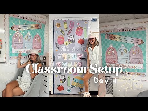 Classroom Setup Day 4: Big Decorating Day in My First Grade Classroom! 🌸🌈😊💖🎀