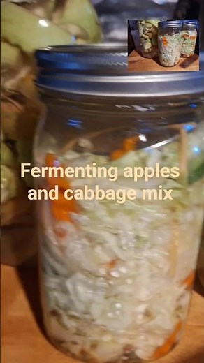 Fermenting apples #health #food #fruit #vegetables and cabbage mix