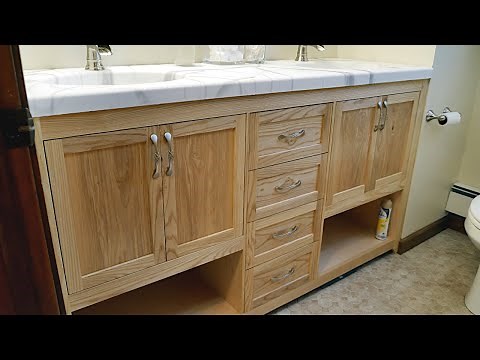 Building a Double Sink Bathroom Vanity, Shaker Soft Close Doors and Soft Close Drawers. Master Bath!