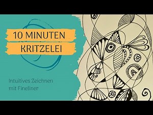10 Minuten Kritzelei, meditatives malen, Muster malen, doodle, intuitives malen