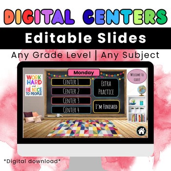 Digital Centers - Google Slides - Any Grade or Subject - ELA - Math - Sub Plans