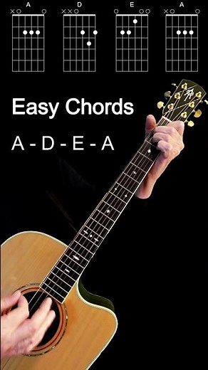 Easy Guitar Chord Progression for Beginners (A - D - E - A) #guitar #guitartutorial #guitarlesson