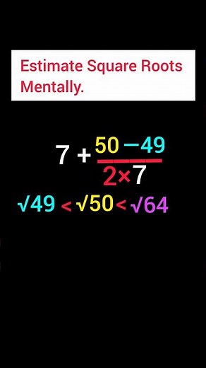 Estimate Square Roots in Seconds (Fast Mental Math Trick!)#shorts