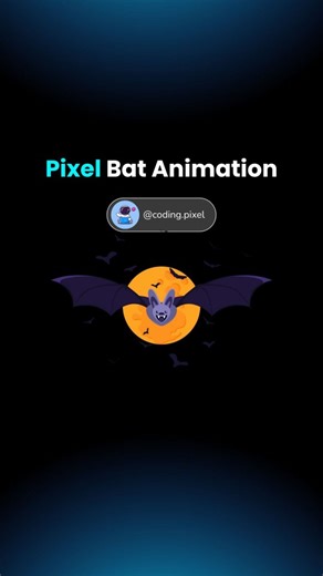 Coding Pixel • AI on Instagram: "Pixel Bat Animation. . . . 🔗 Get the full source code via GitHub or Telegram — link in bio! 👨‍💻 Tag your dev buddies who’d love this 🔖 Save this for your next project ❤️ Like & Share to support our work! Follow @coding.pixel for simple & creative frontend ideas 🚀 #Programmer #programming #developer #computerscience #softwaredeveloper #programmer #programming #softwaredevelopment #webdeveloper #fullstack #softwareenginee #coding #programmer #webdeveloper #Web