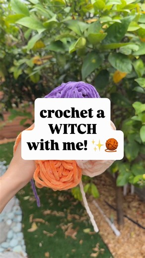 crochet the cutest witch with me! what do you think?? #crochet #amigurumi #crochettutorial