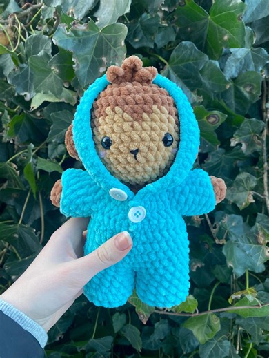 Crochet Monkey With Onesie Plushie, Cute Amigurumi, Monkey Plush Costume, Custom Stuffed Animal, Jungle - Etsy