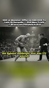 Bruce Lee's Unexpected Strategy vs. 500lb Opponent