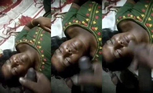 Sleeping Maid Facial - Creepy Cumshot on Her Face