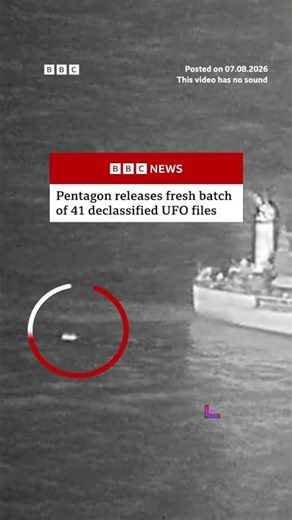 Pentagon releases a fresh batch of declassified UFO files. #BBCNews