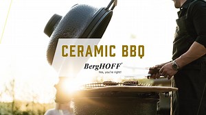 With the introduction of 6 new in-house designed ceramic barbecues, BergHOFF is more than ever ready for summer. Cooking, roasting, grilling and smoking – it’s ALL possible with these ceramic grills! The ceramic BBQ & ovens are extremely versatile and allow for a wide range of cooking and grilling options. The ceramic shell produces high temperatures for searing, roasting and grilling but also allows for low-temperature smoking and slow grilling. The forceful construction is aimed to grant unifo