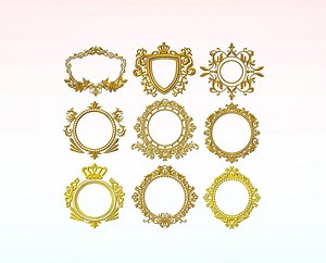 Creative Frame Monogram Embroidery Design Bundle - Creative Baroque Embroidery Designs Machine Embroidery Pattern - Crest Embroidery File - Etsy