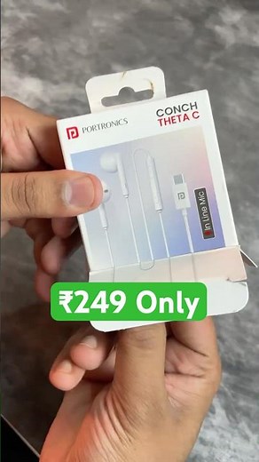 Best Type-C Earphones Under ₹250 ft. Portronics Conch Theta C Type C Wired Earphone
