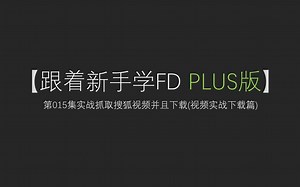 【跟着新手学FD】第015集fiddler实战抓取视频下载搜狐视频(视频下载篇)