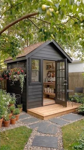 Updating a shed for the perfect place to spend in a backyard #backyardigans #backyardhome #timelapse