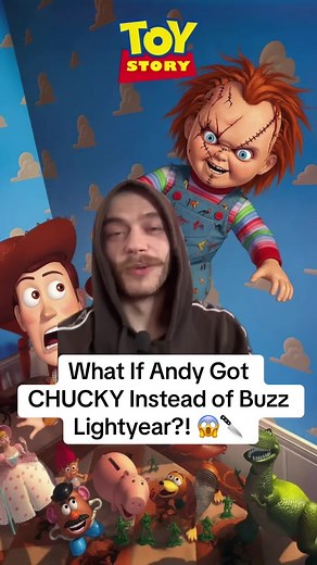 What if Andy never opened Buzz Lightyear… and instead unwrapped a Good Guys doll named Chucky? 👀 One Christmas changes everything. Woody wouldn’t be fighting for Andy’s attention—he’d be fighting to survive. Would the toys band together to stop Chucky before he takes over Andy’s room… or would Andy become his next victim? This Toy Story horror crossover changes the entire story in the darkest way possible. Would you watch this version? 👇 #ToyStory #Chucky #GoodGuys #Andy #Woody