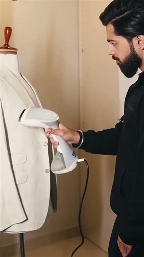 Morning routine hack for sharp outfits 👔 KENT Swift Handheld Garment Steamer