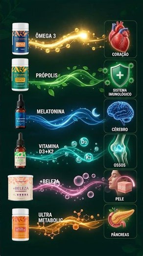 Para que serve cada suplemento? Descubra onde cada um age no seu corpo! 🌿
