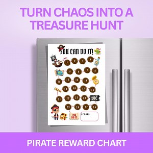 Pirate Treasure Map Reward Chart: Fun Incentive Tracker (printable PDF) - Etsy UK