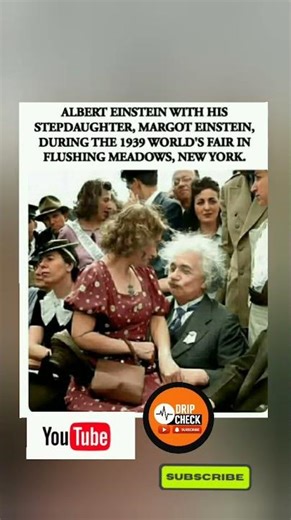 🔥 ALBERT EINSTEIN AND STEPDAUGHTER MARGOT AT THE 1939 WORLD'S FAIR.#Shorts"