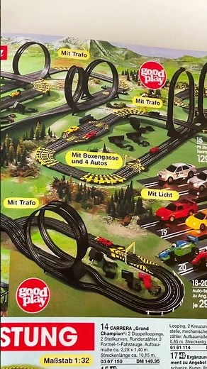 Carrera-Bahn mit Boxengasse, 90er Spielzeug