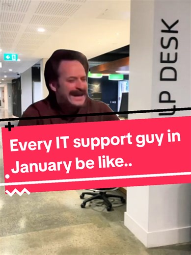 Every IT support guy in January be like...#helpdesk #techguy #itsupport #techsupport #itlife