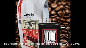Attention SCOTS fans!! Attention Coffee fanatics!! We’ve got a new brew for you — and just in time for the Holidays! Get your official Southern Culture On The Skids coffee mug and a bag of “Rev It Up” java, and dig the percolating rhythm and the jittery jive in this preview of an all-new SCOTS number, “Don’t Spill the Java!” SCOTS has partnered with Larry's Coffee to get your morning movin’ and groovin’ with a tasty light roast and one dang good looking mug to put it in. Included in the package 